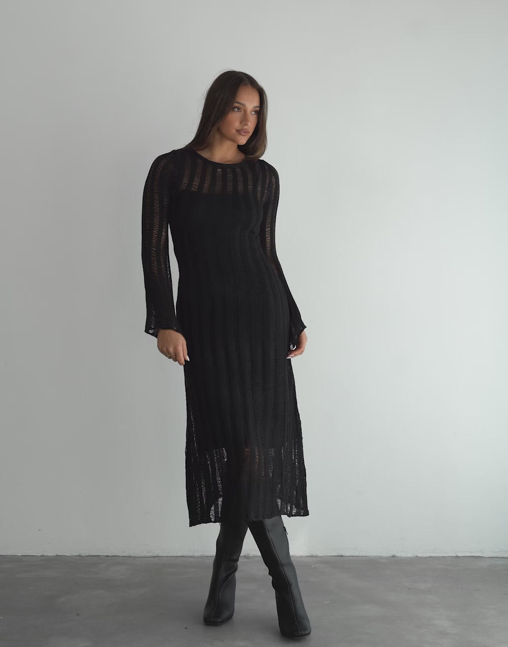 Stasey Maxi Dress (Black)