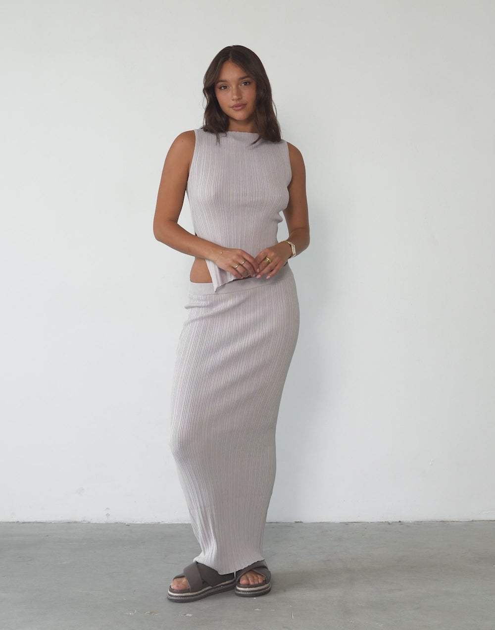 Kienna Maxi Skirt (Cloud)