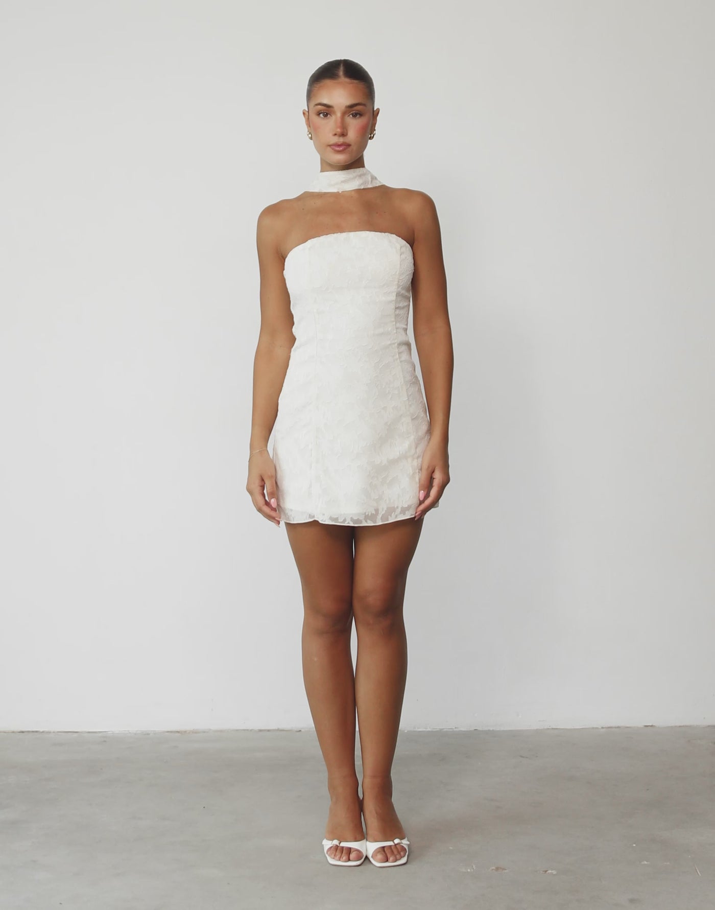 Juliet Mini Dress (Cream)