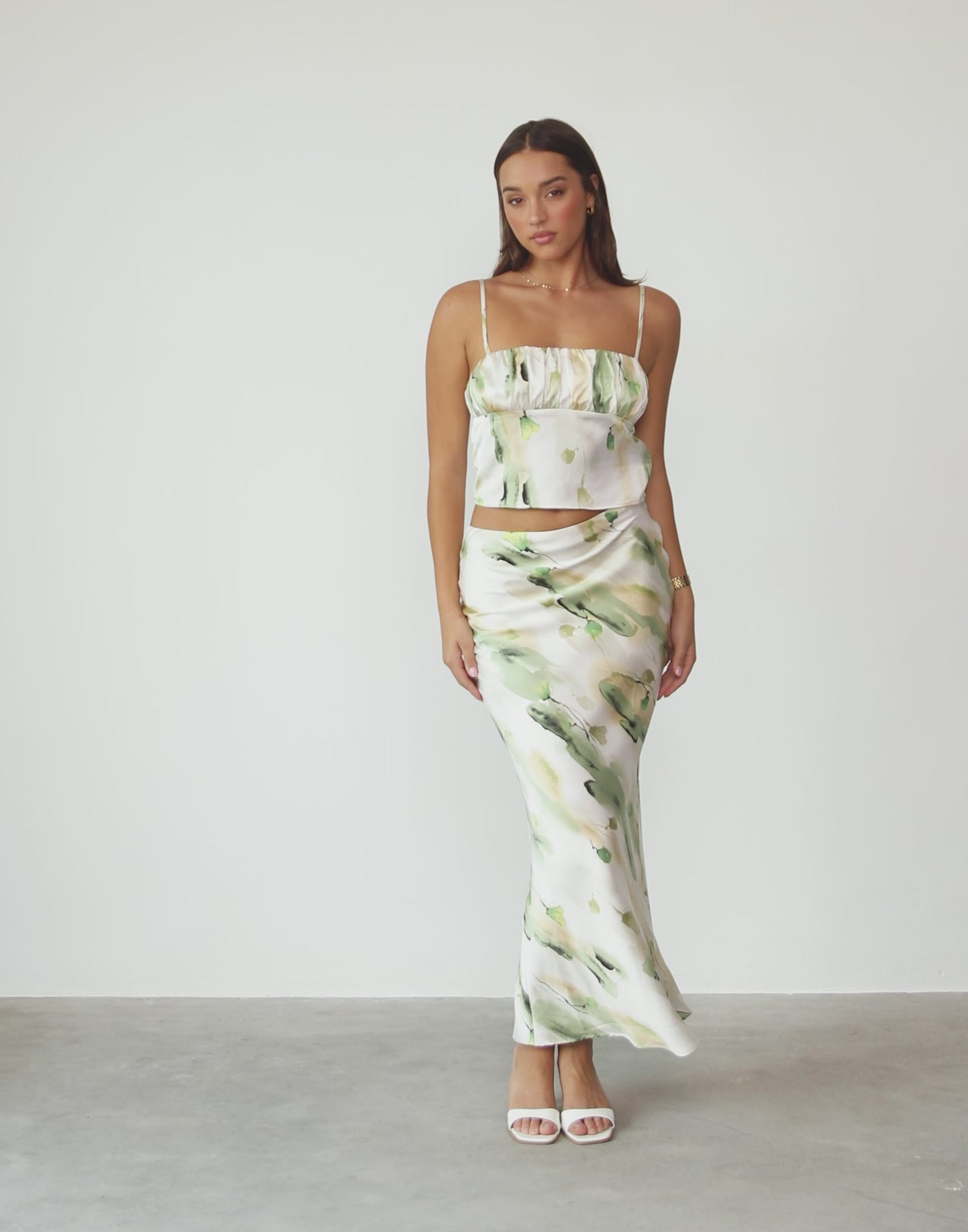 Adoette Maxi Skirt (Water Lily)