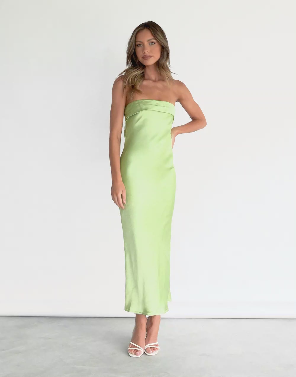 Lillie Maxi Dress (Lime Green)