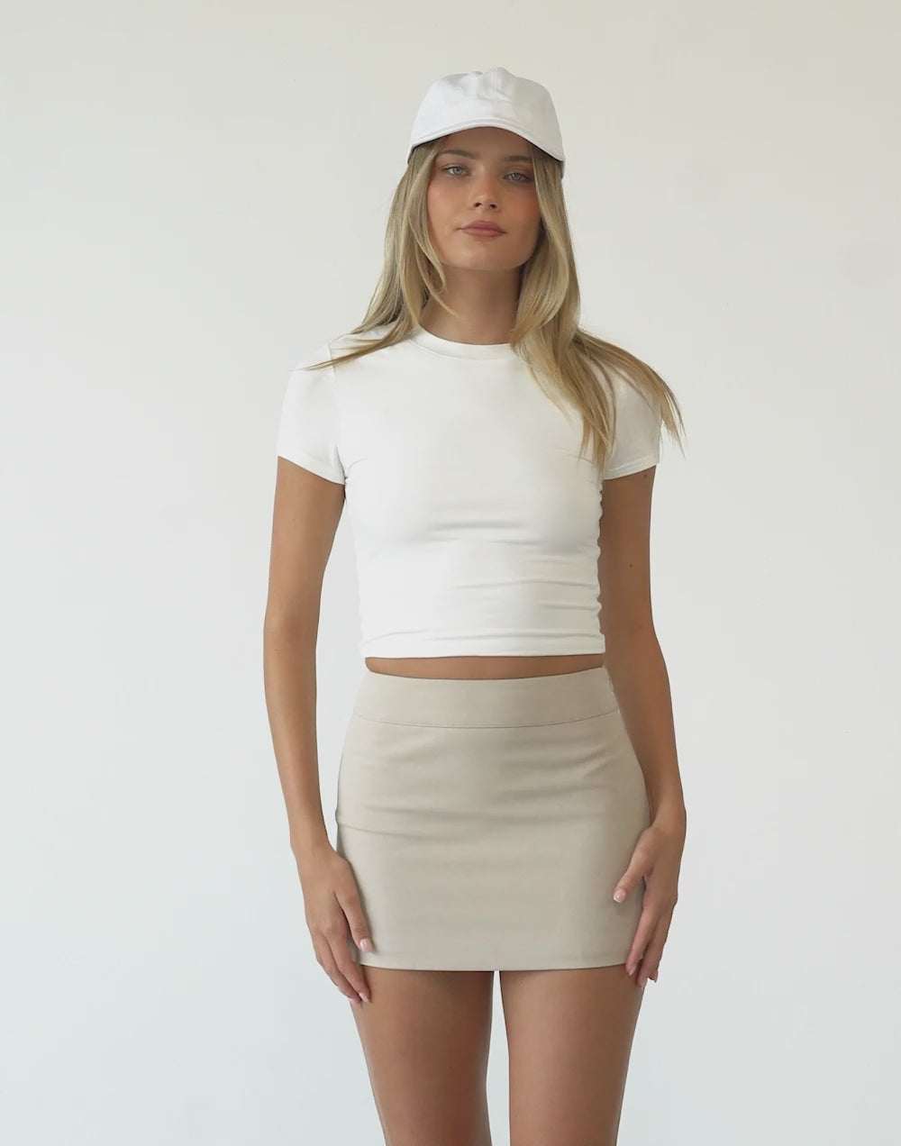 Midsummer Mini Skirt (Beige)