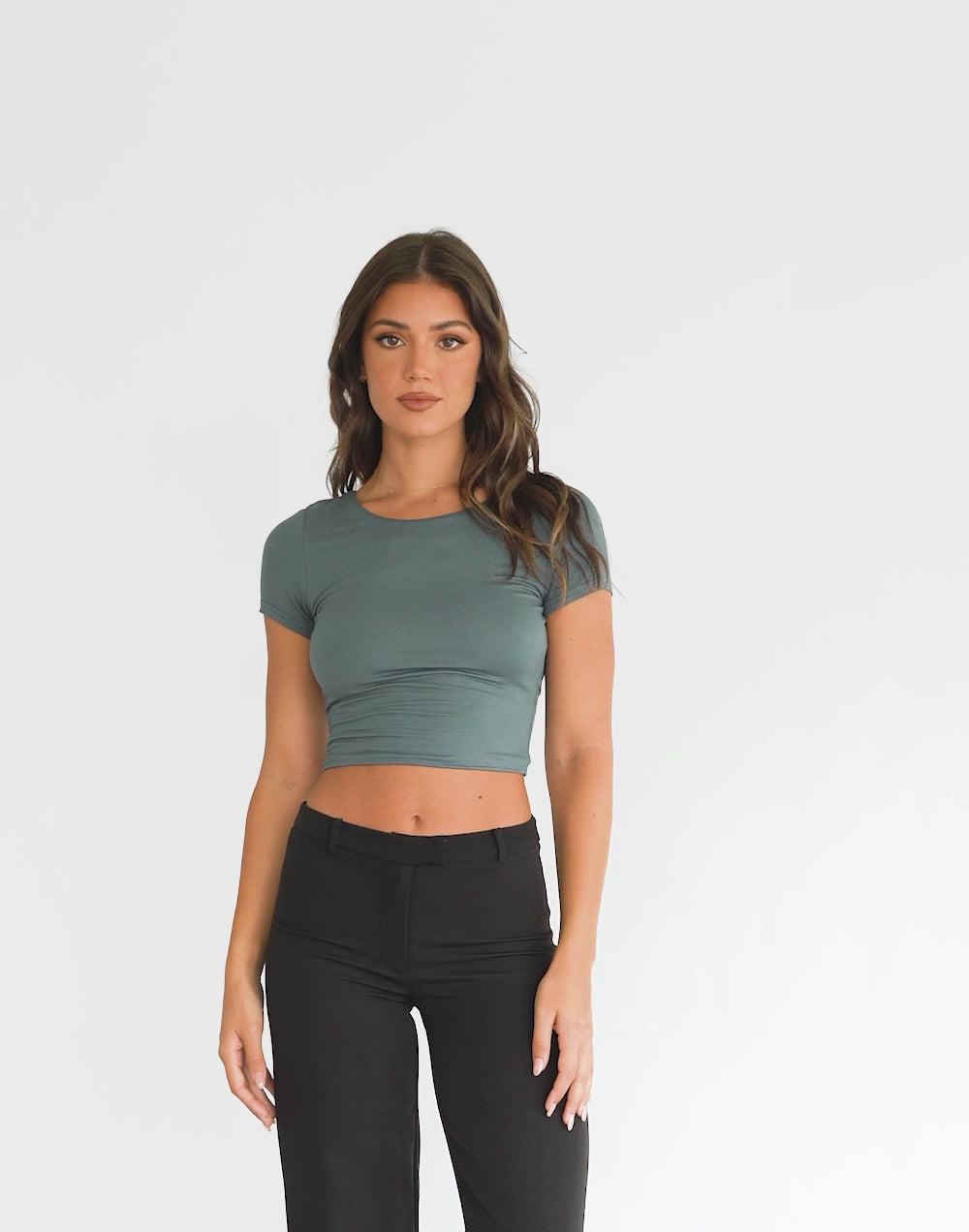 Trouble Backless Top (Teal)