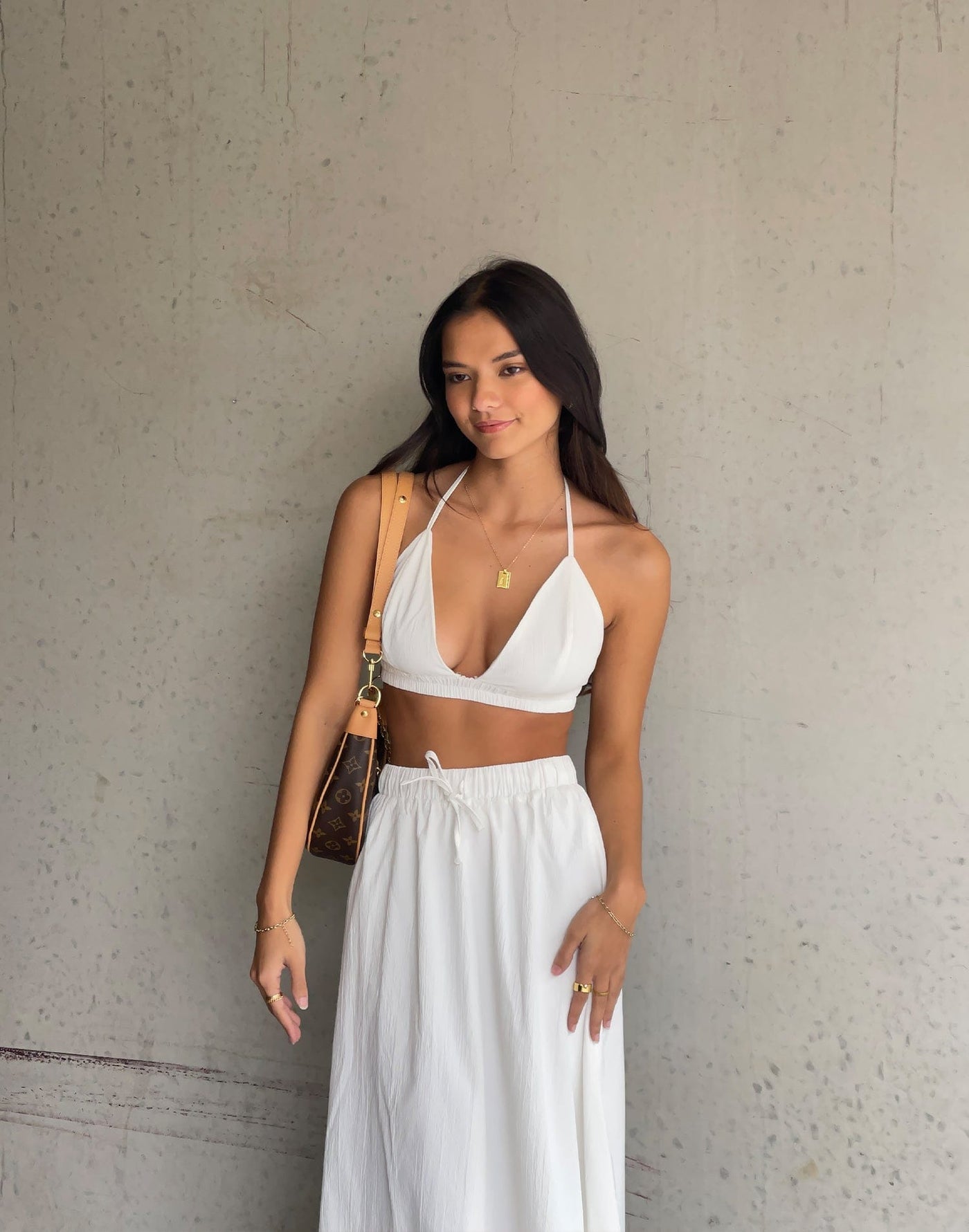 April Crop Top (White) - White Bralette Crop Top - Women's Top - Charcoal Clothing