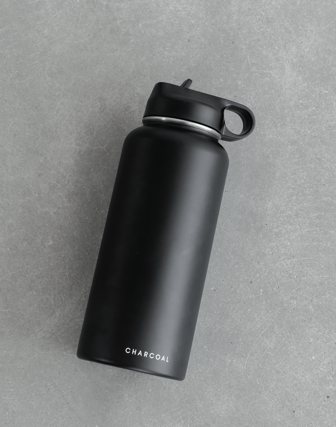 32oz Insulated Water Bottle (Black) - Insulated Stainless Steel Water Bottle - Women's Lifestyle - Charcoal Clothing