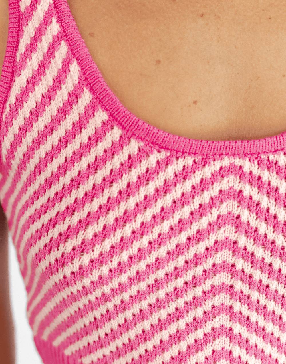 Caylen Crop Top (Pink) - Pink Knit Crop Top - Women's Top - Charcoal Clothing
