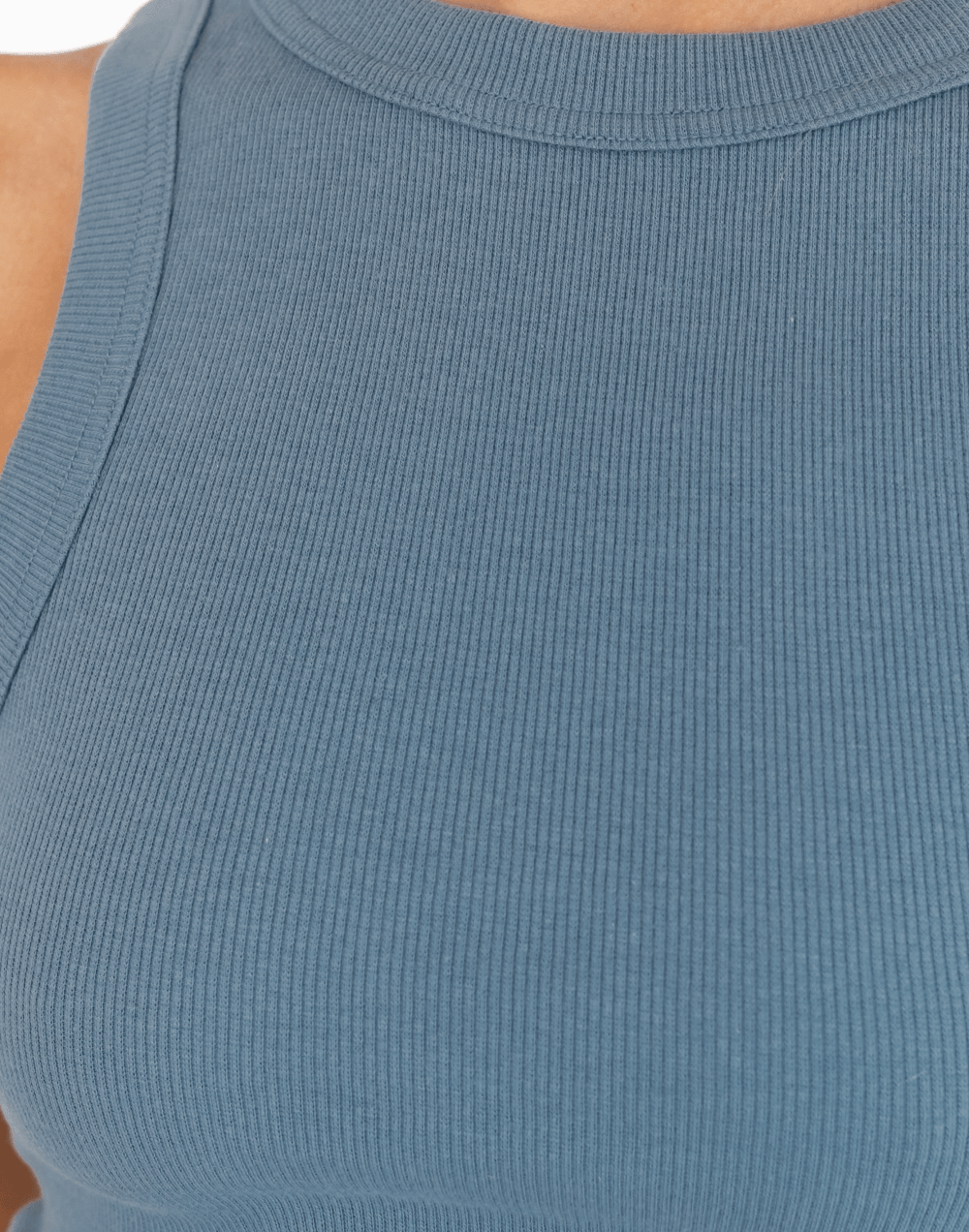 Elijah Tank Top (Steel Blue) - Basic Tank Top - Women's Top - Charcoal Clothing