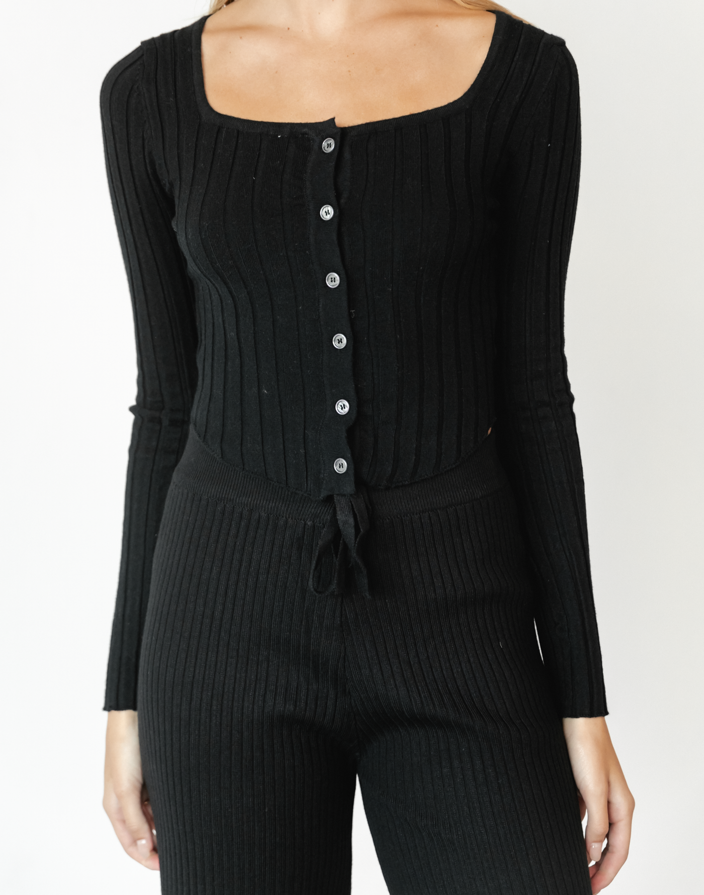 Mapel Long Sleeve Top (Black) - Black Long Sleeve Top - Women's Top - Charcoal Clothing