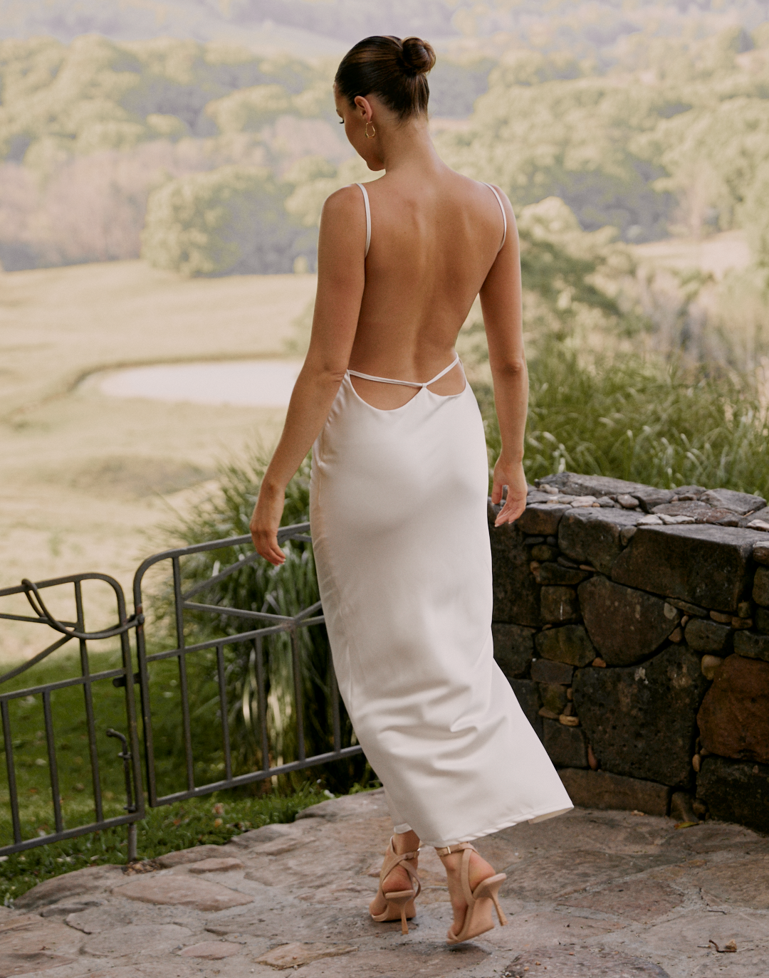 PRE ORDER: Captivate Maxi Dress (Cream) - Backless Maxi Dress - Women's Dress - Charcoal Clothing