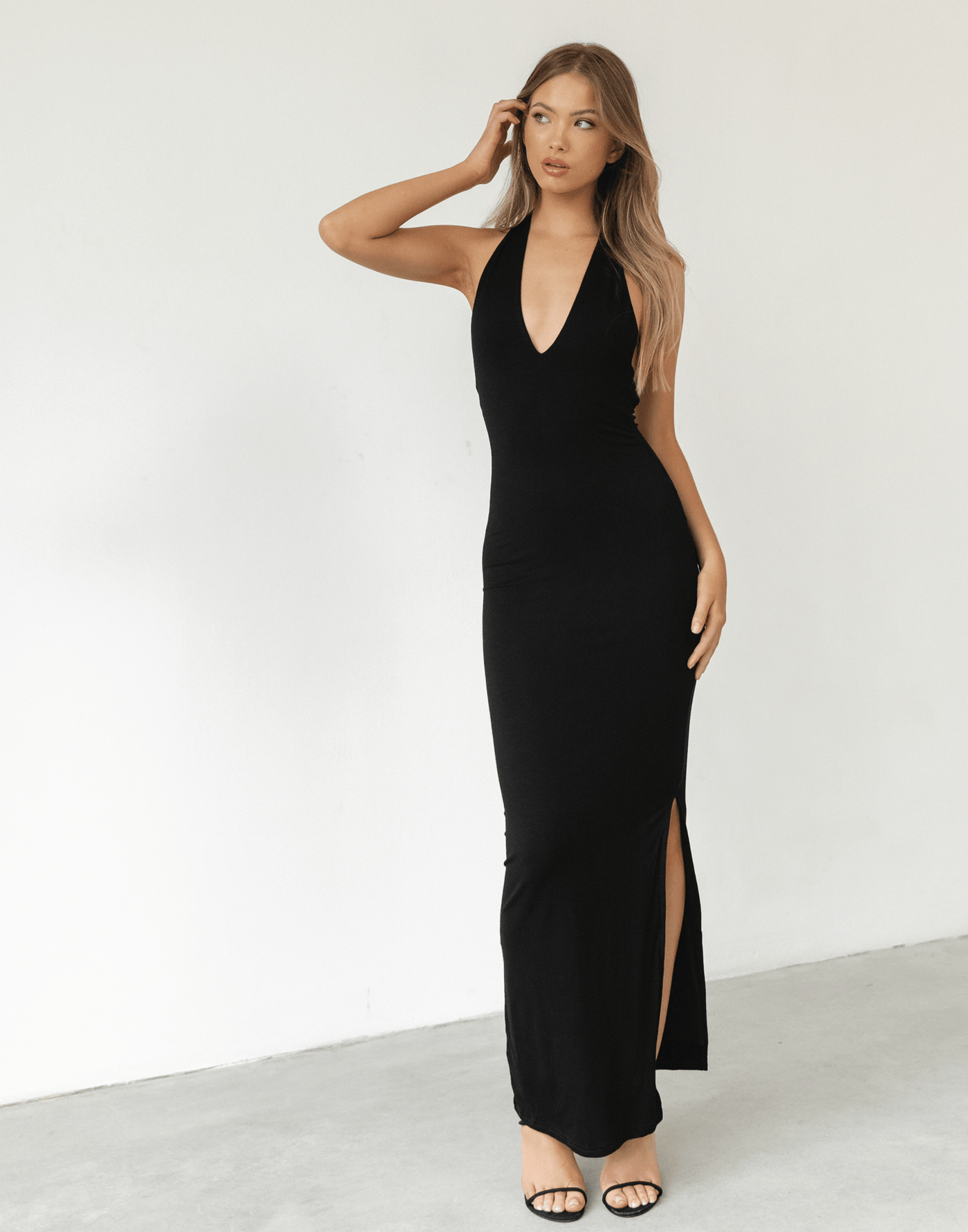 Valetta Maxi Dress (Black) - Black Maxi Dress - Women's Dress - Charcoal Clothing