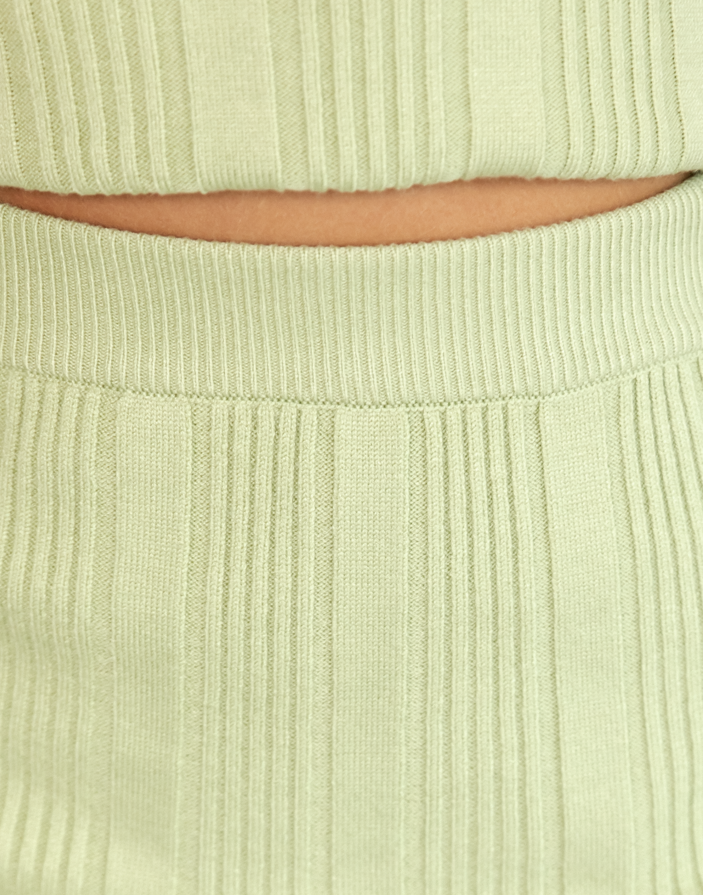 Ashley Knit Mini Skirt (Sage) - Knitted Mini Skirt - Women's Skirt - Charcoal Clothing
