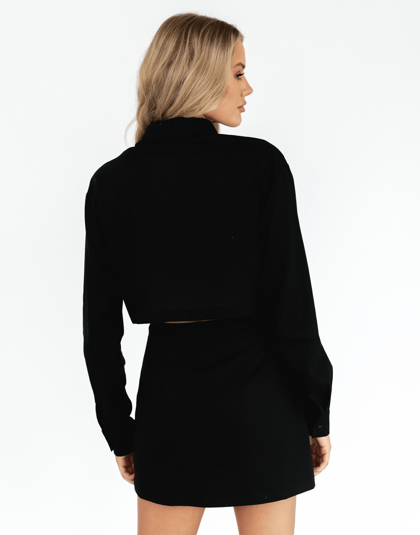 Dublin Mini Skirt (Black) - Linen Mini Skirt - Women's Skirt - Charcoal Clothing