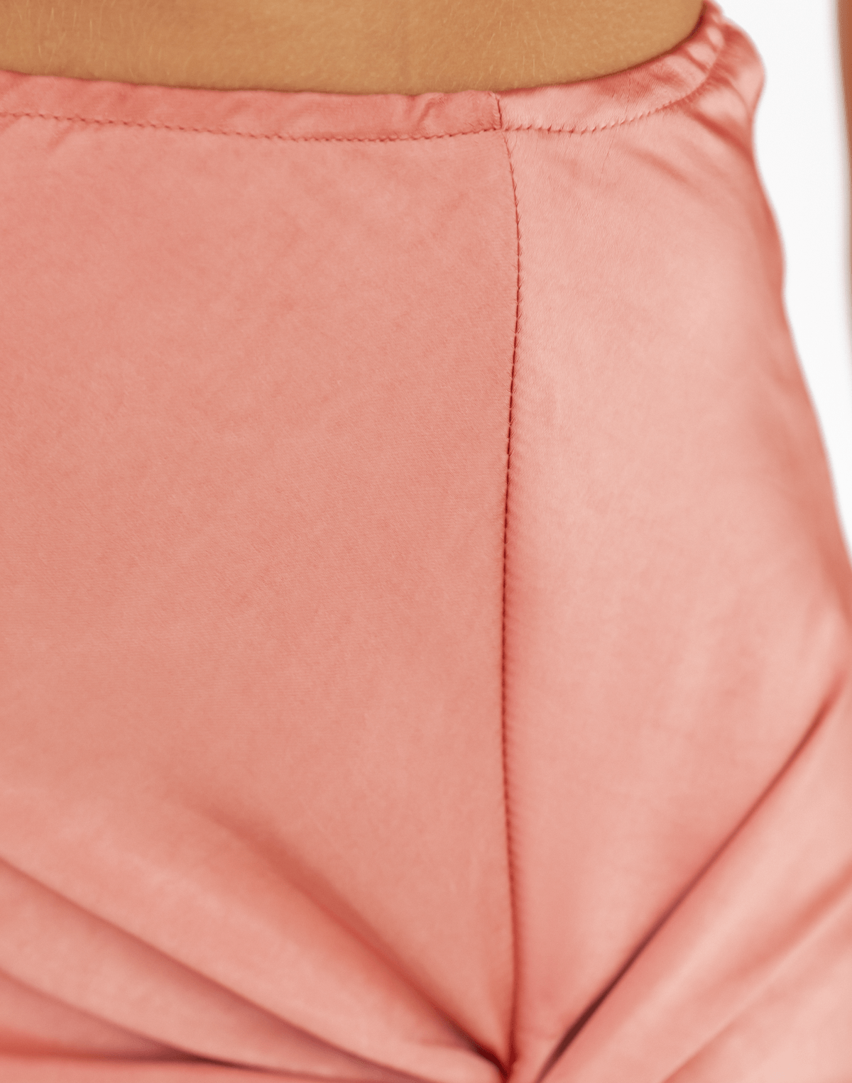 Alae Maxi Skirt (Rose Pink)- Satin Twist Maxi Skirt - Women's Skirt - Charcoal Clothing