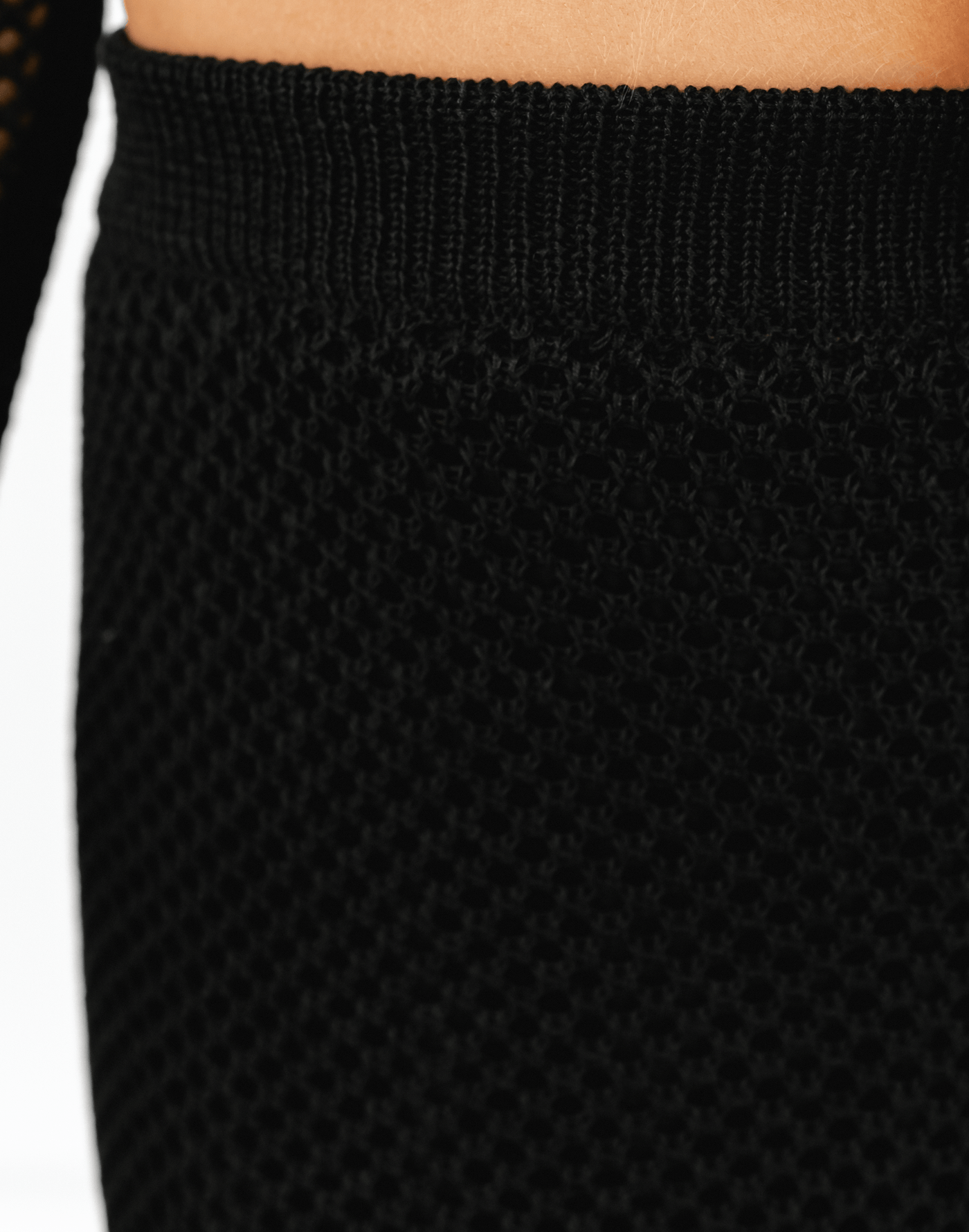Cyprus Maxi Skirt (Black) - Black Crochet Maxi Skirt - Women's Skirt - Charcoal Clothing