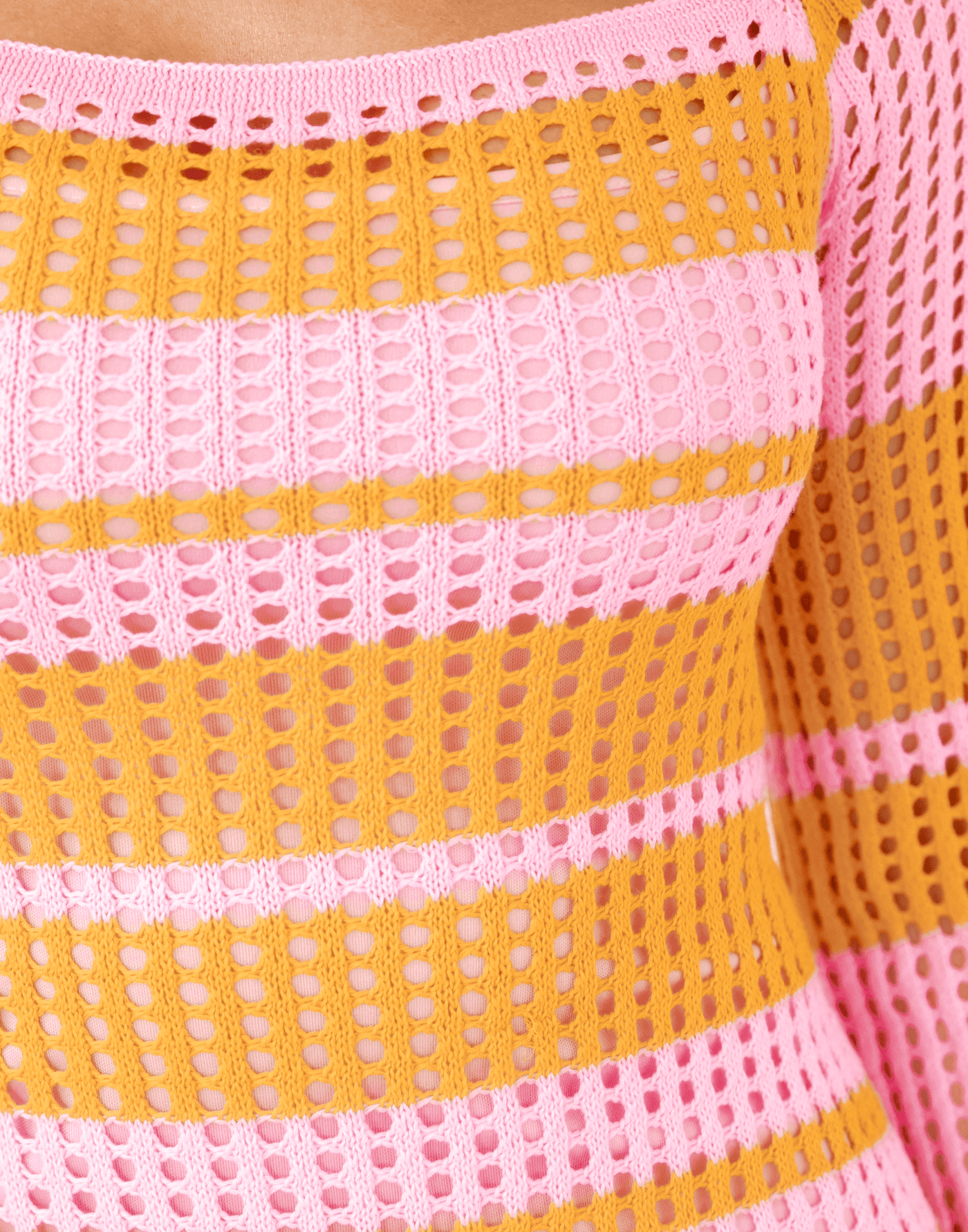 Marley Knit Mini Dress (Pink/Orange) - Knitted Mini Dress - Women's Dress - Charcoal Clothing