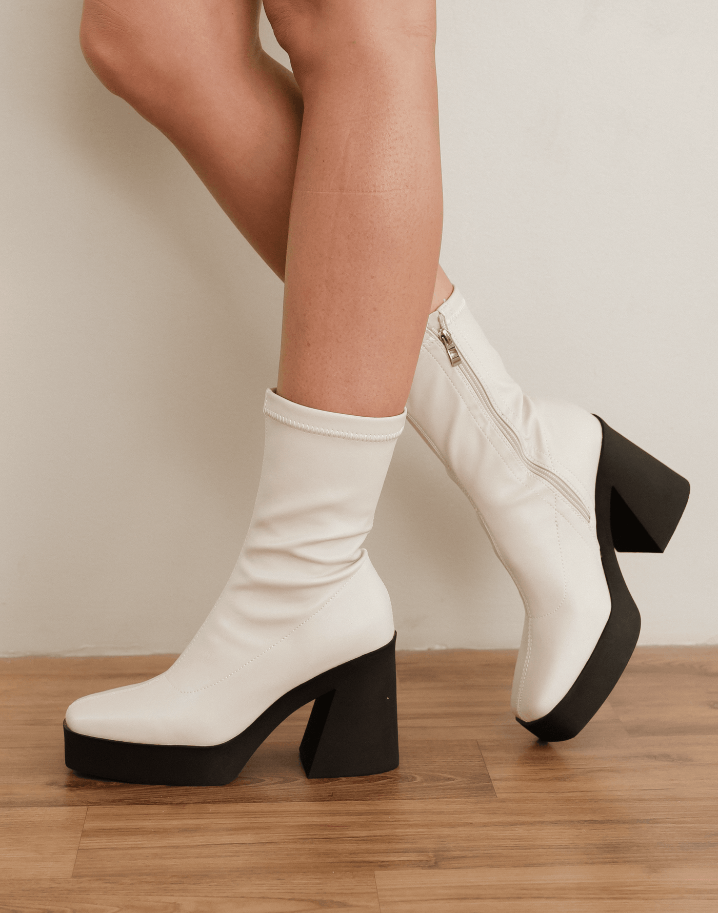 Jagger Boots (Bone) - By Therapy - Women's Shoes - Charcoal Clothing