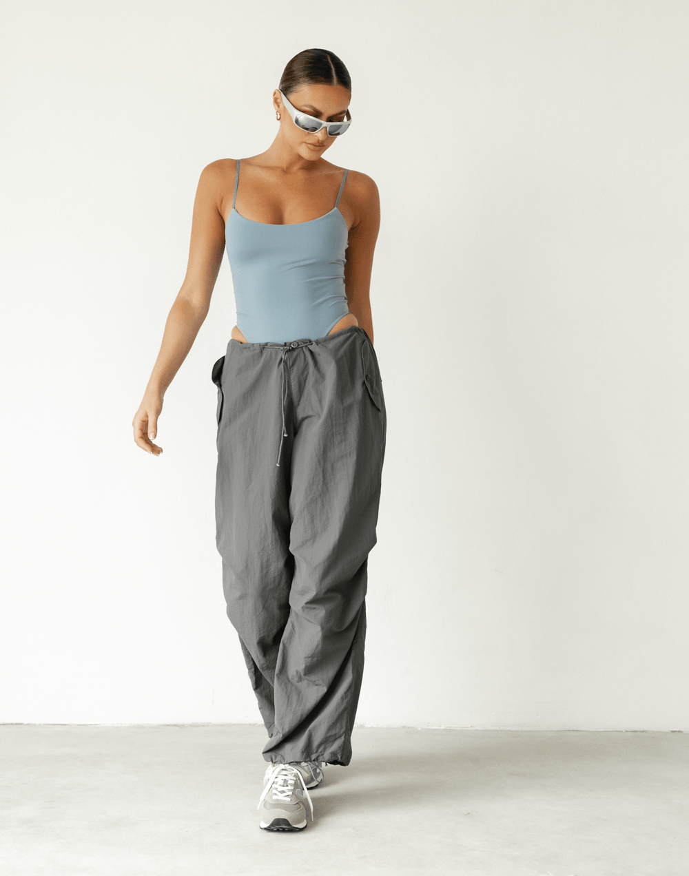 Brunie Parachute Pants (Grey) - Parachute Pants - Women's Pants - Charcoal Clothing