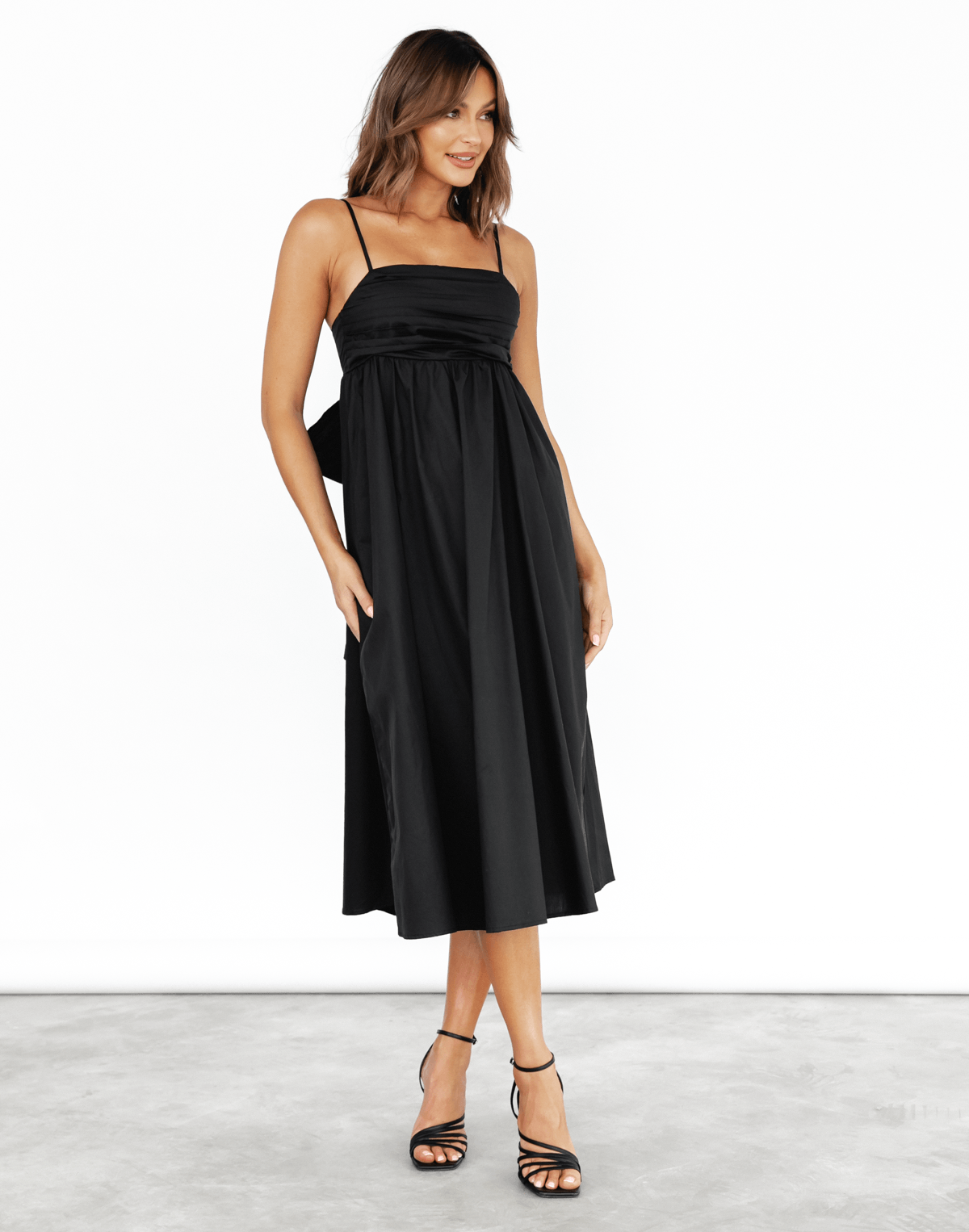 Love Lane Midi Dress (Black) - Flowy Summer Maxi Dress - Women's Dress - Charcoal Clothing