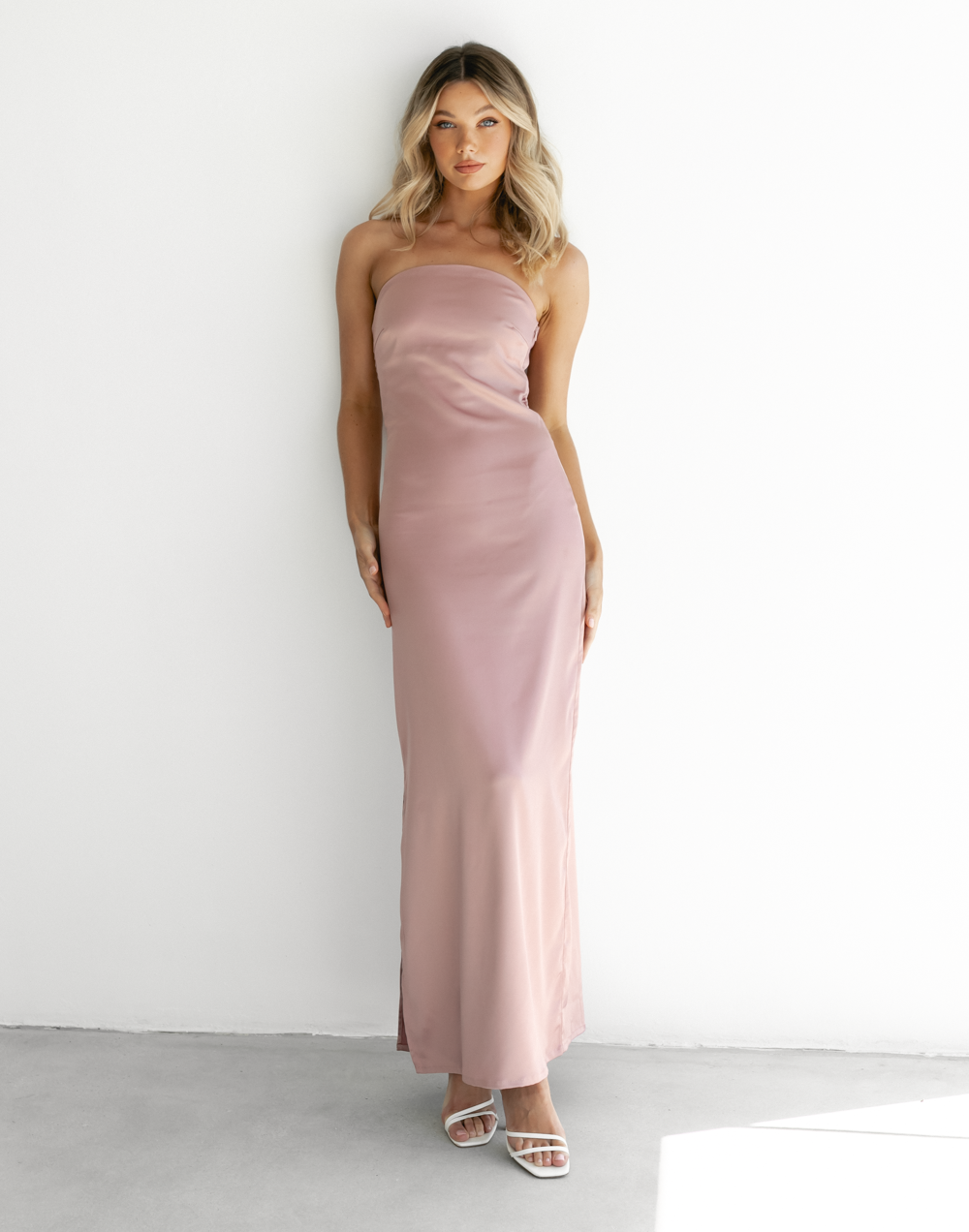 Wonder Maxi Dress (Mauve) - Strapless Maxi Dress - Women's Dress - Charcoal Clothing