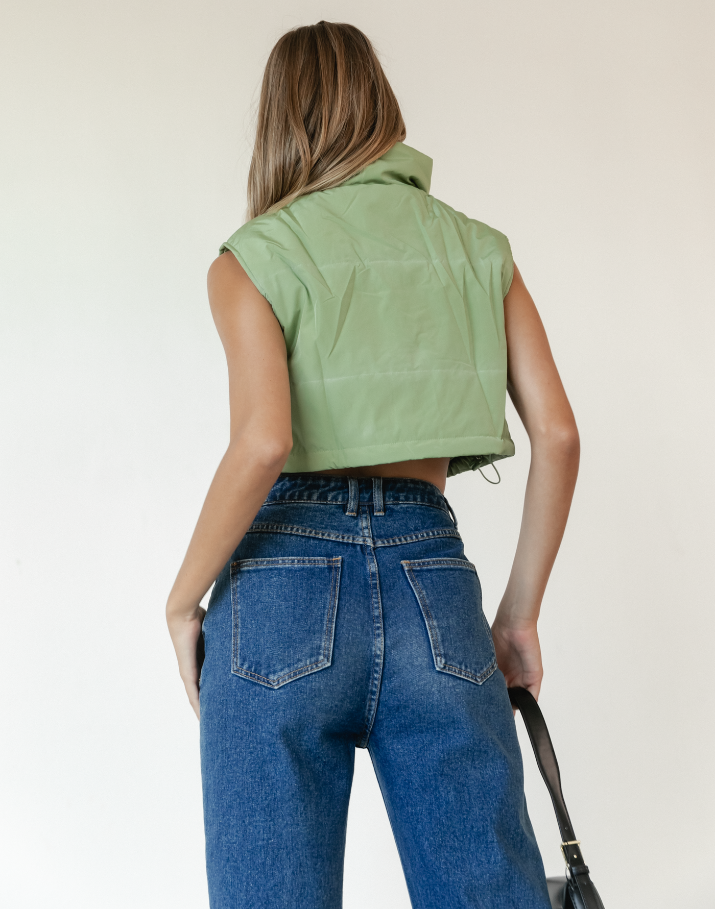 Mullins Puffer Vest (Green) - Green Puffer Vest - Women's Outerwear - Charcoal Clothing