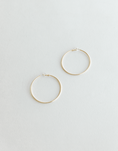 Heart Shine Earrings (Gold) - Gold Hoop Earrings - Women's Accessories - Charcoal Clothing