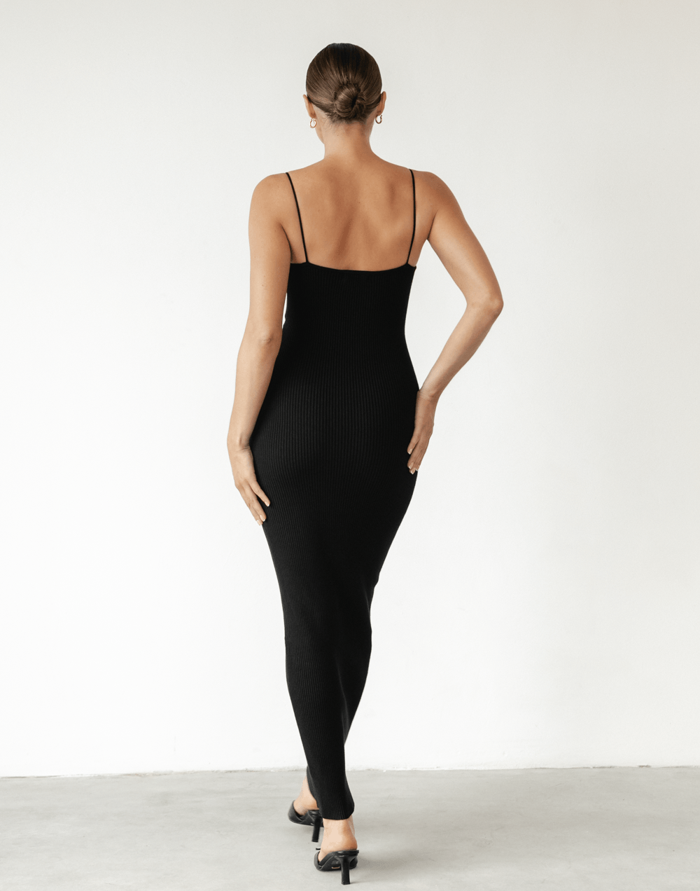 Little Dream Maxi Dress (Black) - Knitted Maxi Dress - Women's Dress - Charcoal Clothing