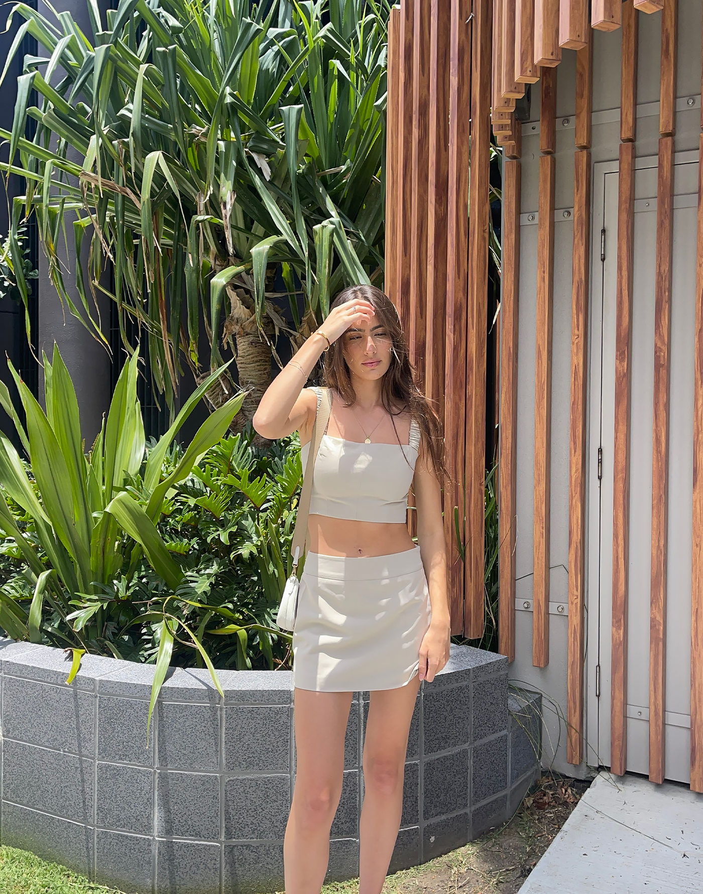 Midsummer Mini Skirt (Beige) - - Women's Skirt - Charcoal Clothing