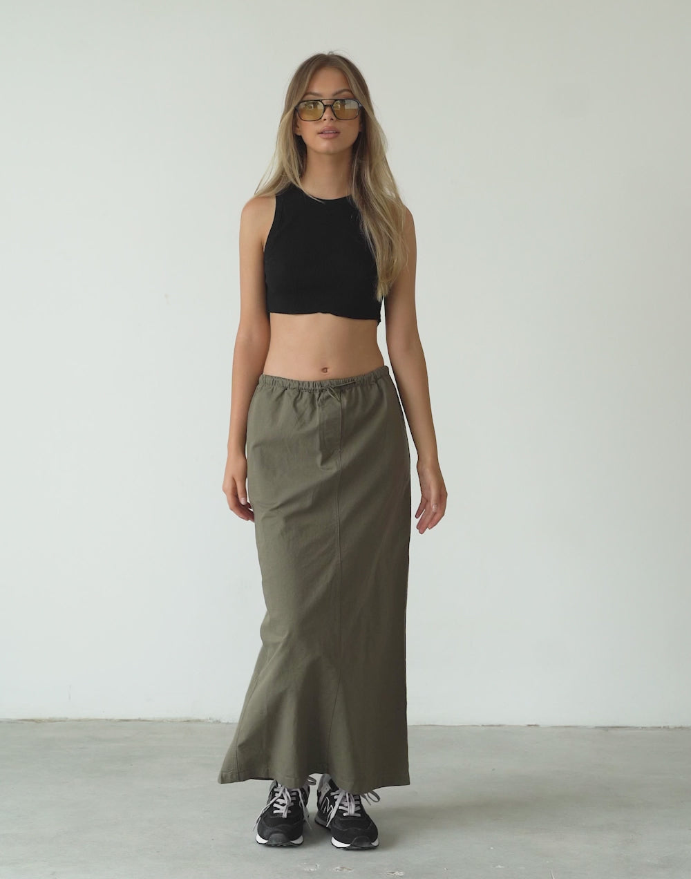 Myrtle Maxi Skirt (Khaki)