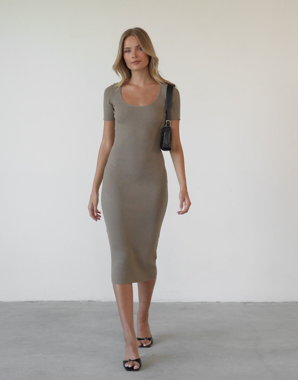Topher Midi Dress (Brown)