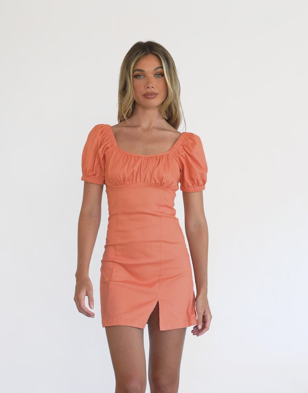 Sarah Mini Dress (Orange)