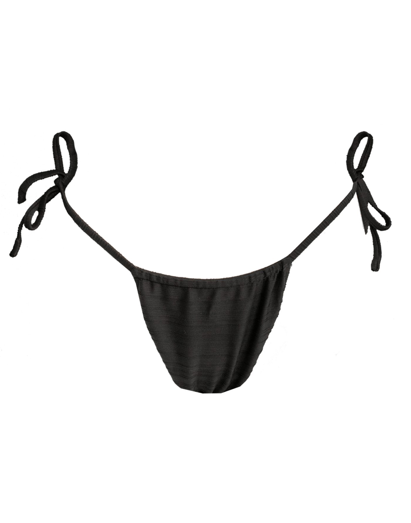 Quartz Side Tie Bottom (Black) - Cheeky Side Tie Bikini Bottom - Women's Swim - Charcoal Clothing mix-and-match